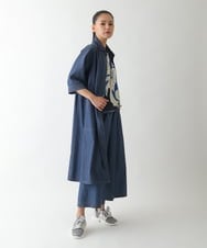 RBLJB04230 HIROKO BIS(ヒロコ ビス) ステッチポイントワイドプルオンパンツ ネイビー