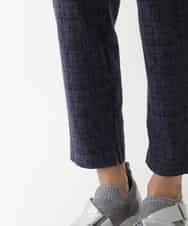 RBLJB55190 HIROKO BIS(ヒロコ ビス) アブストラクトデザインチェックパンツ ネイビー