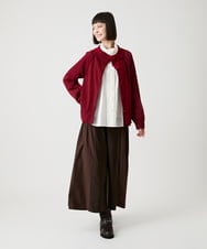 RBLLE01180 HIROKO BIS(ヒロコ ビス) タフタジョイント切り替えデザインパンツ /洗濯機で洗える ブラウン
