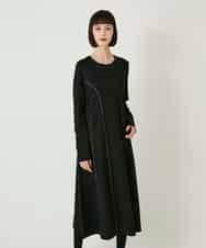 RBPAE42490 HIROKO BIS(ヒロコ ビス) ラインアクセント切り替えデザインポンチワンピース ブラック