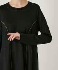 RBPAE42490 HIROKO BIS(ヒロコ ビス) ラインアクセント切り替えデザインポンチワンピース ブラック