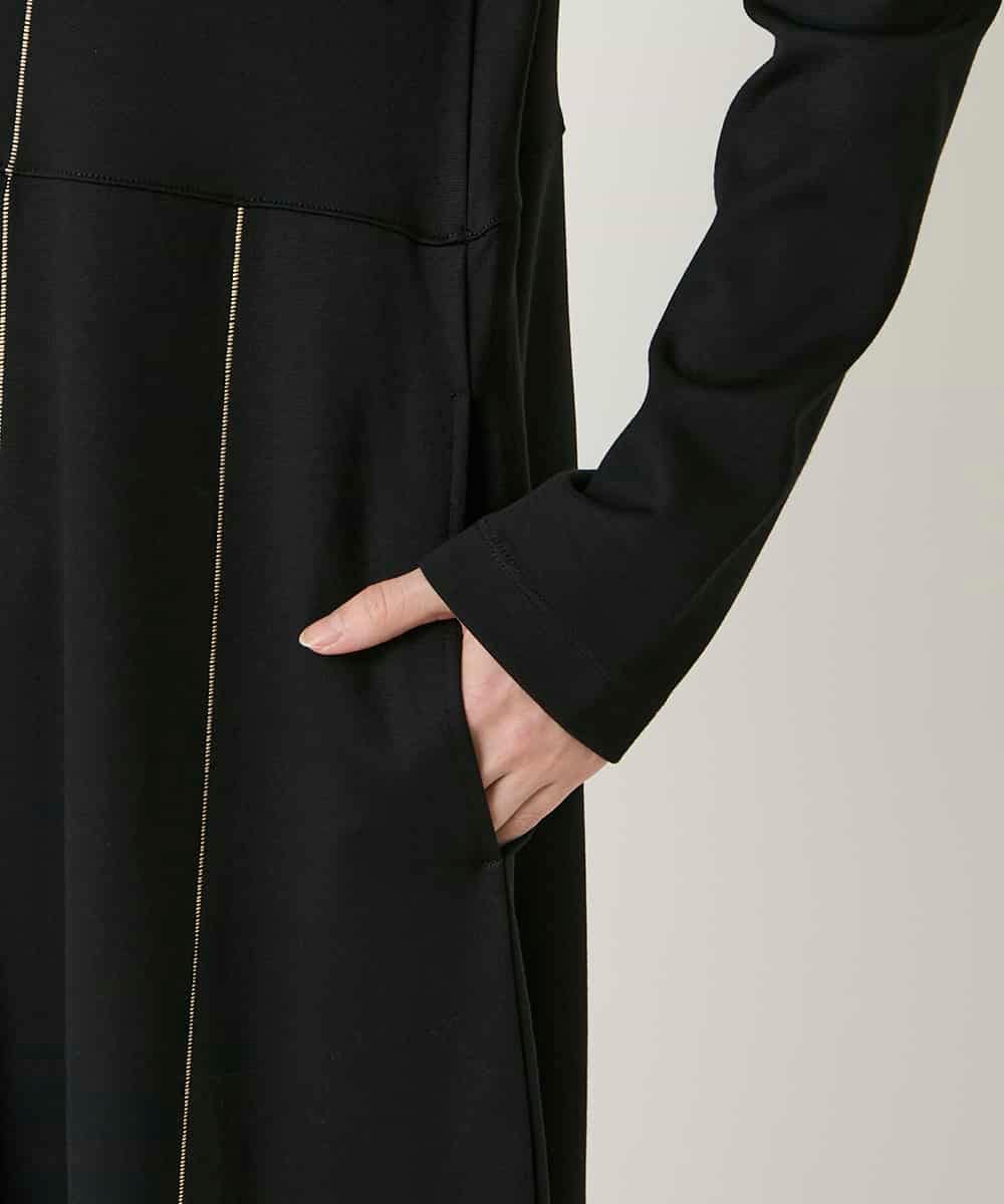 RBPAE42490 HIROKO BIS(ヒロコ ビス) ラインアクセント切り替えデザインポンチワンピース ブラック