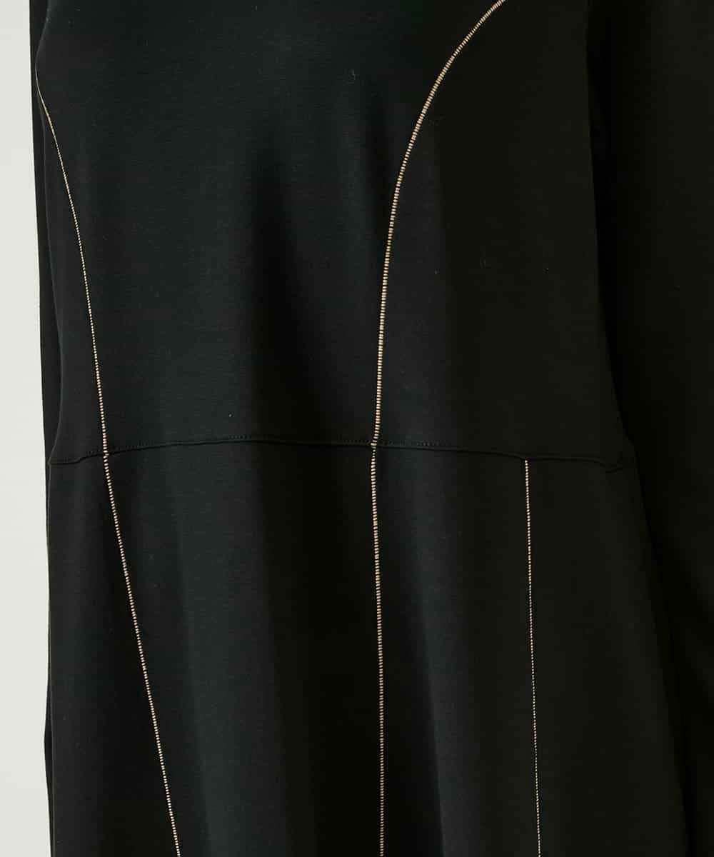 RBPAE42490 HIROKO BIS(ヒロコ ビス) ラインアクセント切り替えデザインポンチワンピース ブラック