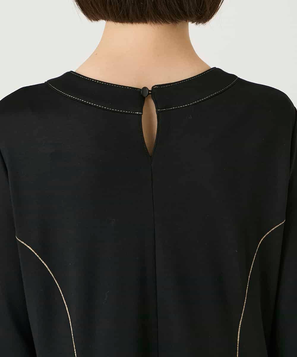 RBPAE42490 HIROKO BIS(ヒロコ ビス) ラインアクセント切り替えデザインポンチワンピース ブラック