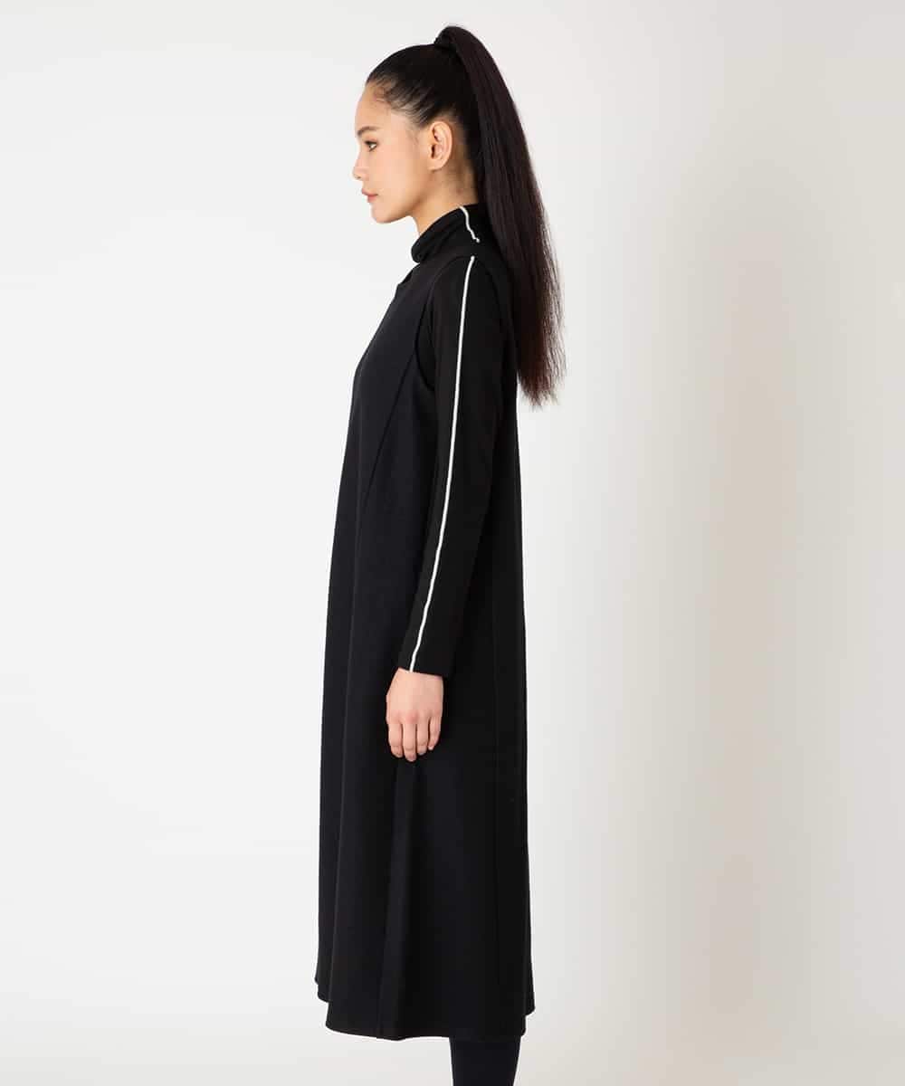 RBPAF02390 HIROKO BIS(ヒロコ ビス) スムースウールAラインジャンパースカート ブラック