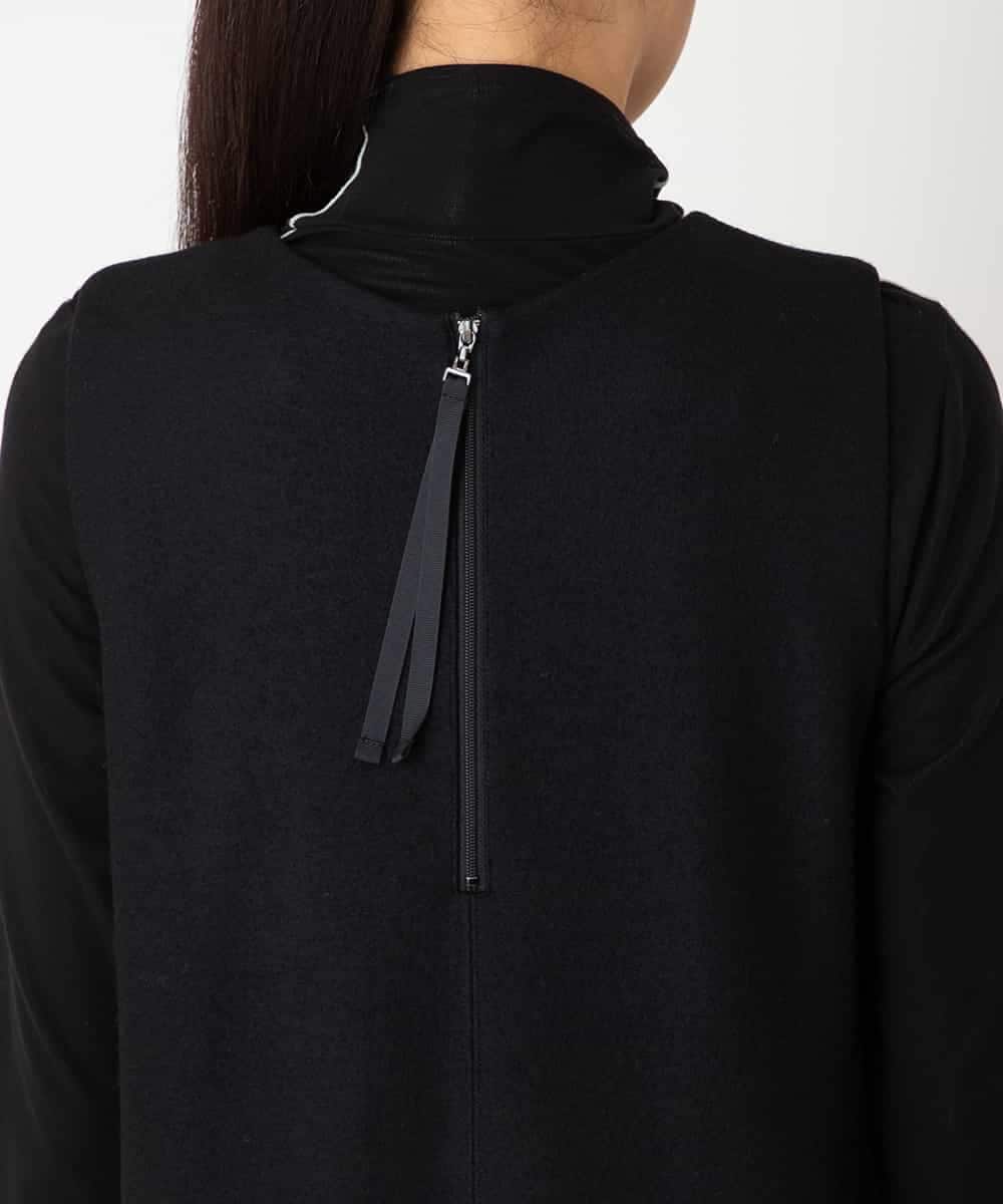 RBPAF02390 HIROKO BIS(ヒロコ ビス) スムースウールAラインジャンパースカート ブラック