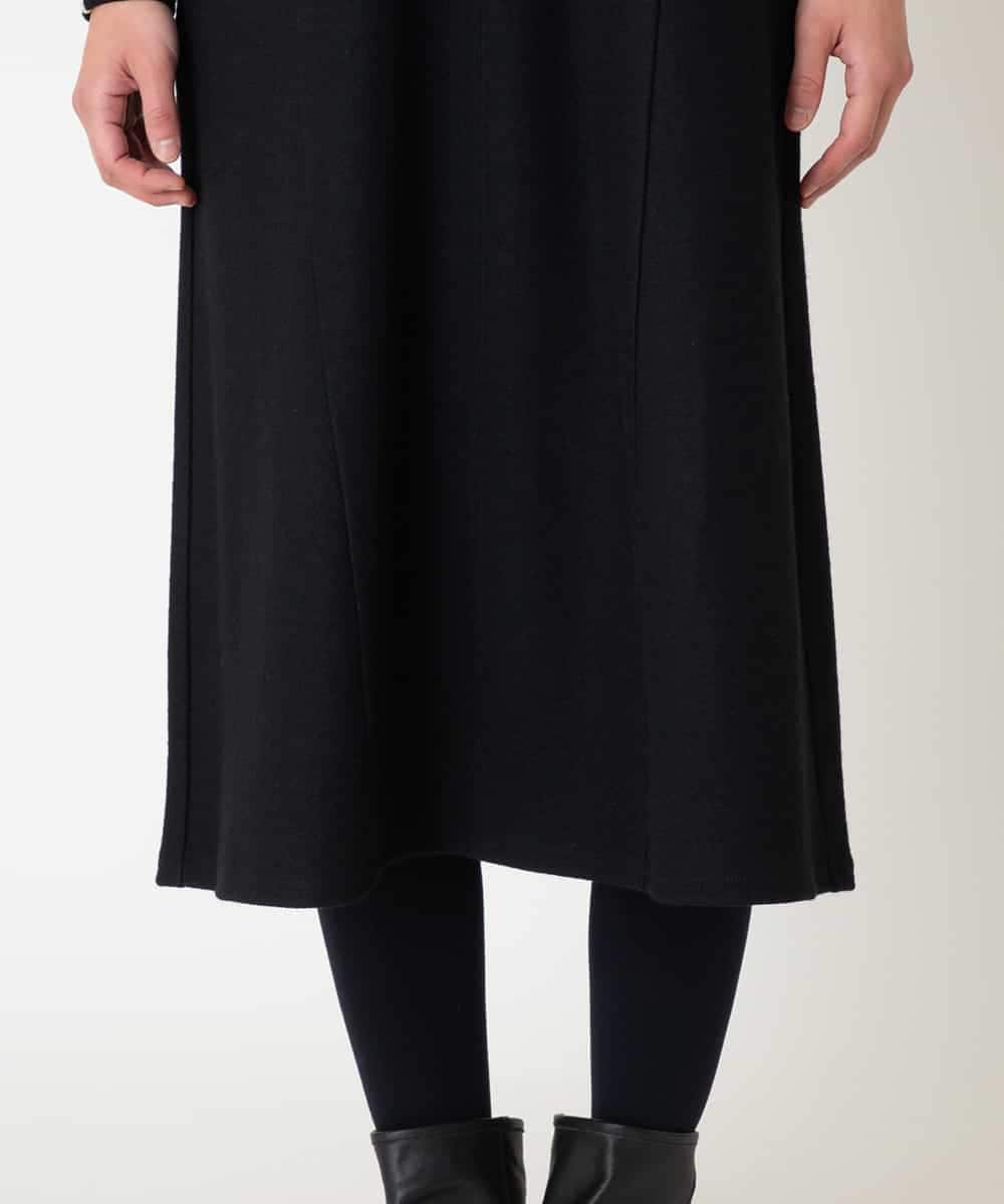 RBPAF02390 HIROKO BIS(ヒロコ ビス) スムースウールAラインジャンパースカート ブラック