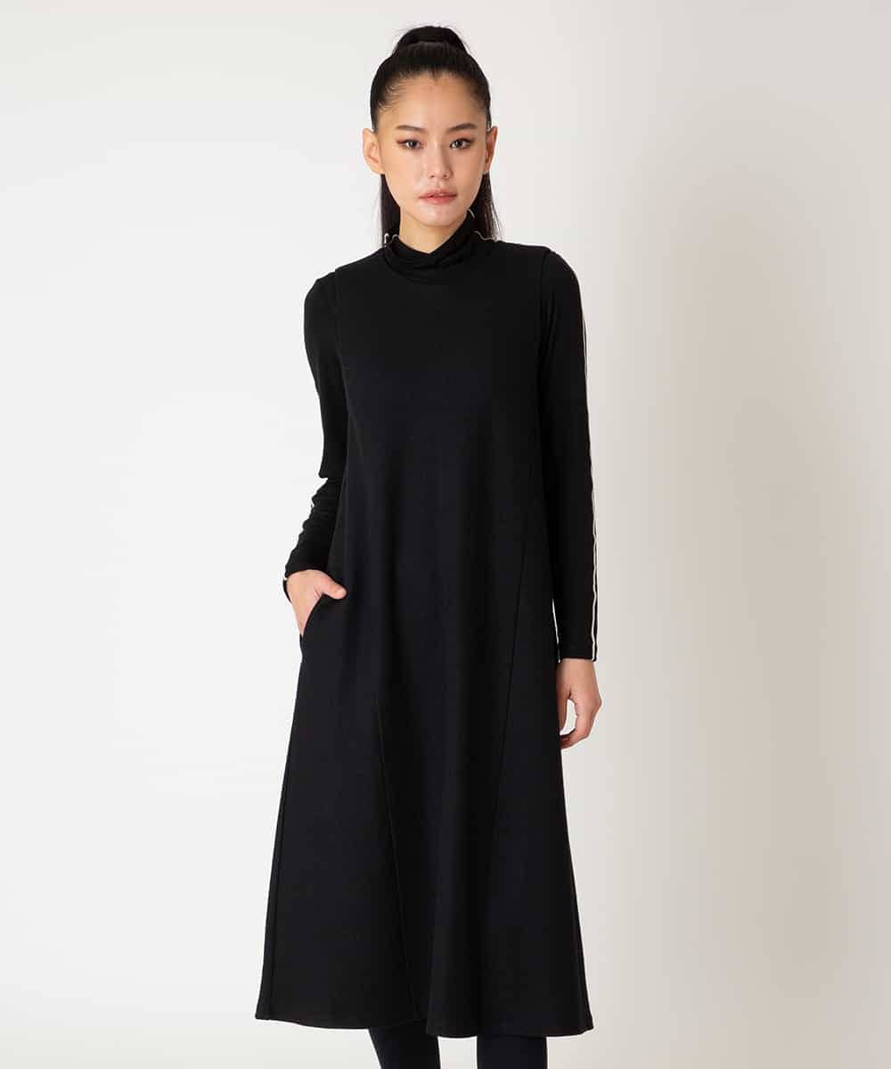 RBPAF02390 HIROKO BIS(ヒロコ ビス) スムースウールAラインジャンパースカート ブラック