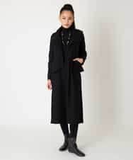 RBPAF02390 HIROKO BIS(ヒロコ ビス) スムースウールAラインジャンパースカート ブラック