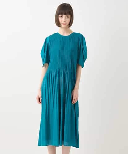 RBPGA02390 HIROKO BIS 【接触冷感】ランダムプリーツドレスワンピース