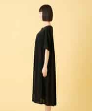 RBPGE02390 HIROKO BIS(ヒロコ ビス) 【先行予約】ケープスリーブデザインワンピース ブラック