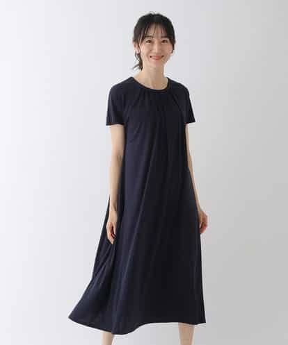 RBPGT31340 HIROKO BIS 【洗濯機で洗える】ギャザーアクセントジャージーワンピース