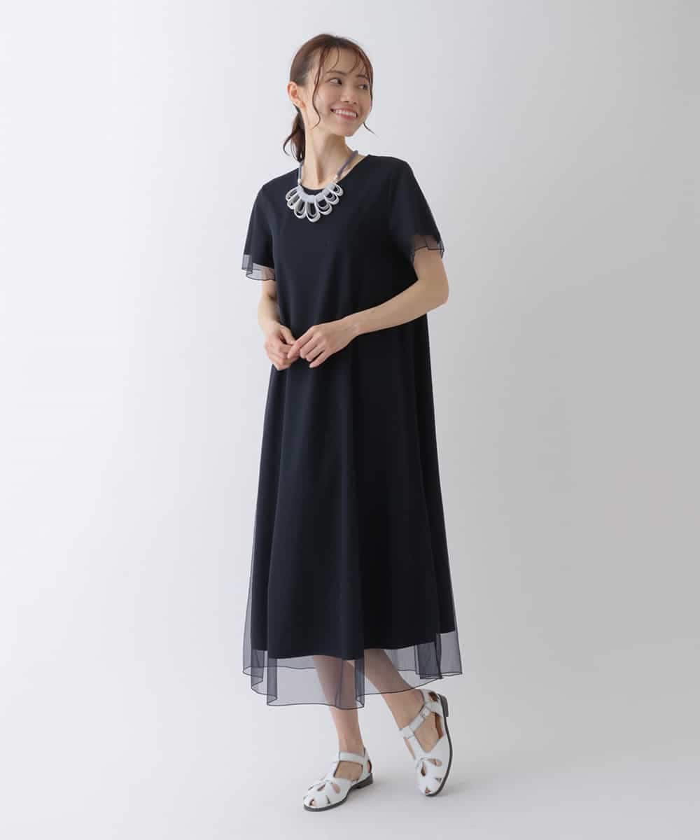 RBPHS01360 HIROKO BIS(ヒロコ ビス) 【洗える】チュールレイヤードワンピース グリーン