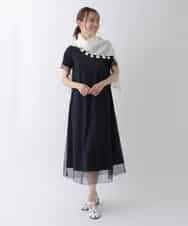 RBPHS01360 HIROKO BIS(ヒロコ ビス) 【洗える】チュールレイヤードワンピース グリーン