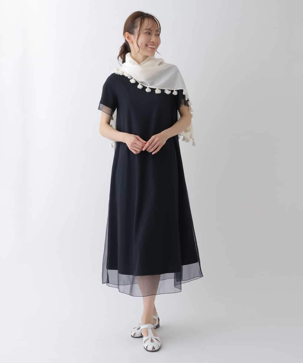RBPHS01360 HIROKO BIS(ヒロコ ビス) 【洗える】チュールレイヤードワンピース グリーン