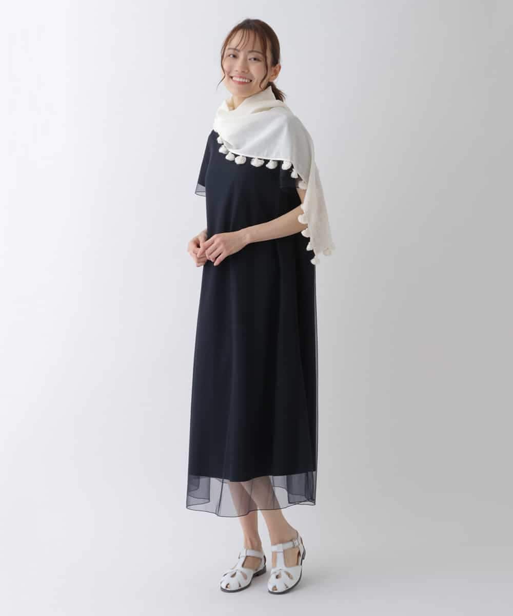RBPHS01360 HIROKO BIS(ヒロコ ビス) 【洗える】チュールレイヤードワンピース グリーン