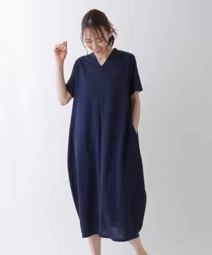 RBPHS22290 HIROKO BIS 【洗える】コクーンシルエットワンピース