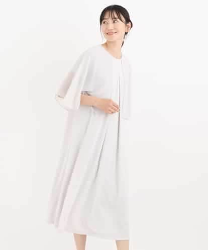 RBPIT22290 HIROKO BIS 【洗える】シフォンケープジョイントワンピース
