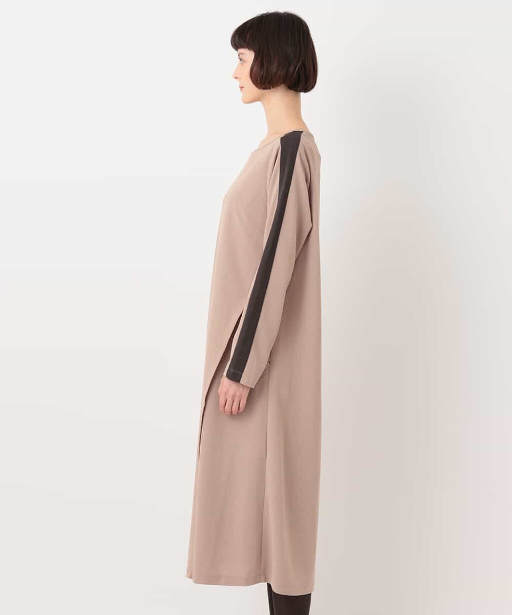 RBPLT52360 HIROKO BIS(ヒロコ ビス) ラップスリットジャージワンピース ベージュ