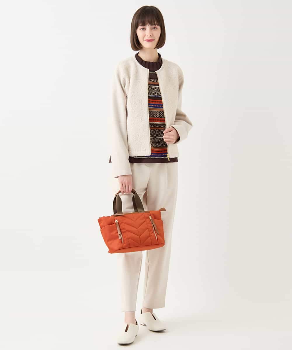 RBQAA26240 HIROKO BIS(ヒロコ ビス) ハイストレッチイージーパンツ /洗える アイボリー