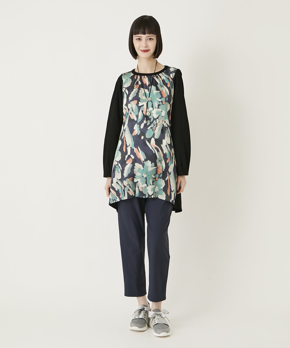 RBQAE30190 HIROKO BIS(ヒロコ ビス) 裏起毛ジョガープルオンパンツ /洗える グレー