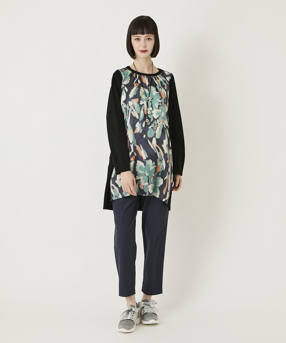 RBQAE30190 HIROKO BIS(ヒロコ ビス) 裏起毛ジョガープルオンパンツ /洗える グレー