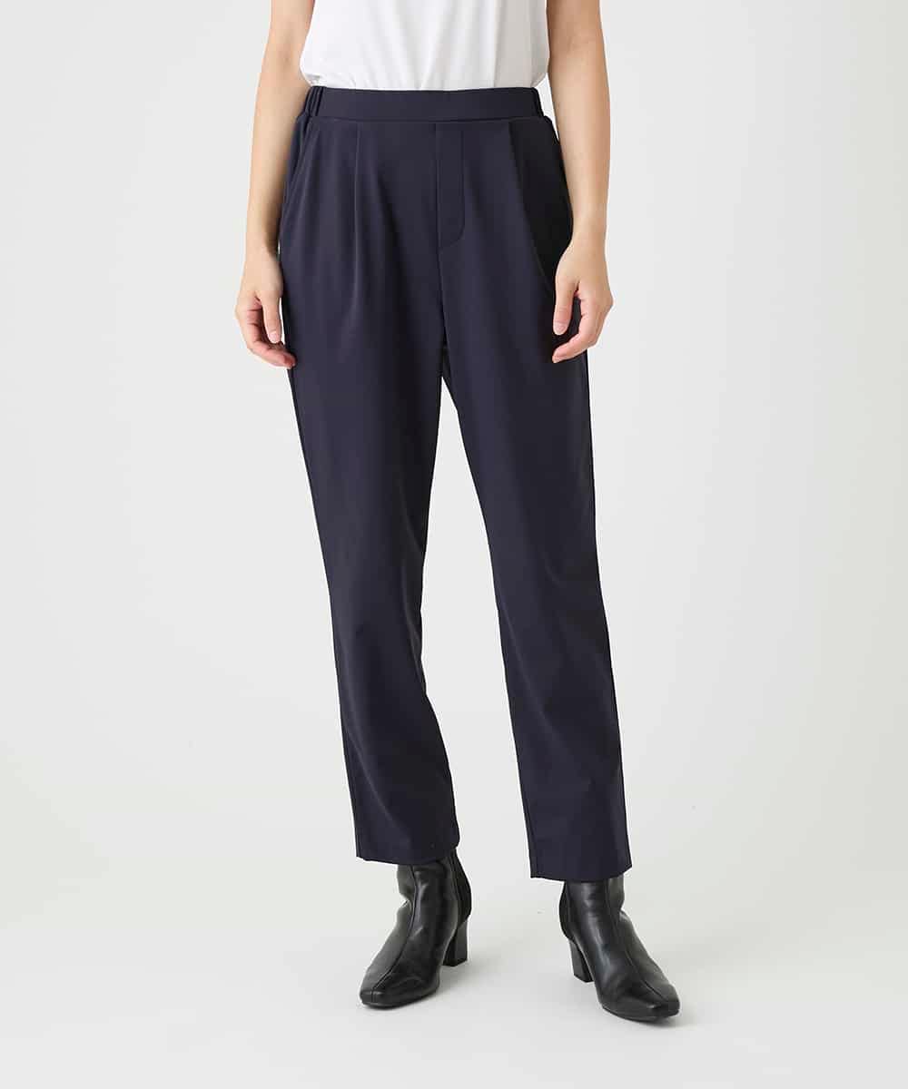 RBQAG60190 HIROKO BIS(ヒロコ ビス) 裏起毛ストレッチベーシックパンツ ネイビー