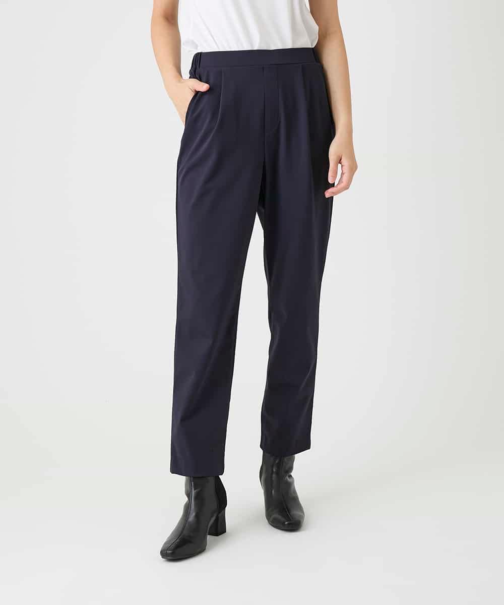 RBQAG60190 HIROKO BIS(ヒロコ ビス) 裏起毛ストレッチベーシックパンツ ネイビー