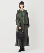 RBQLB27330 HIROKO BIS(ヒロコ ビス) ナイロンフレアパンツ カーキ