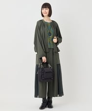 RBQLB27330 HIROKO BIS(ヒロコ ビス) ナイロンフレアパンツ カーキ