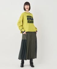 RBQLB27330 HIROKO BIS(ヒロコ ビス) ナイロンフレアパンツ カーキ