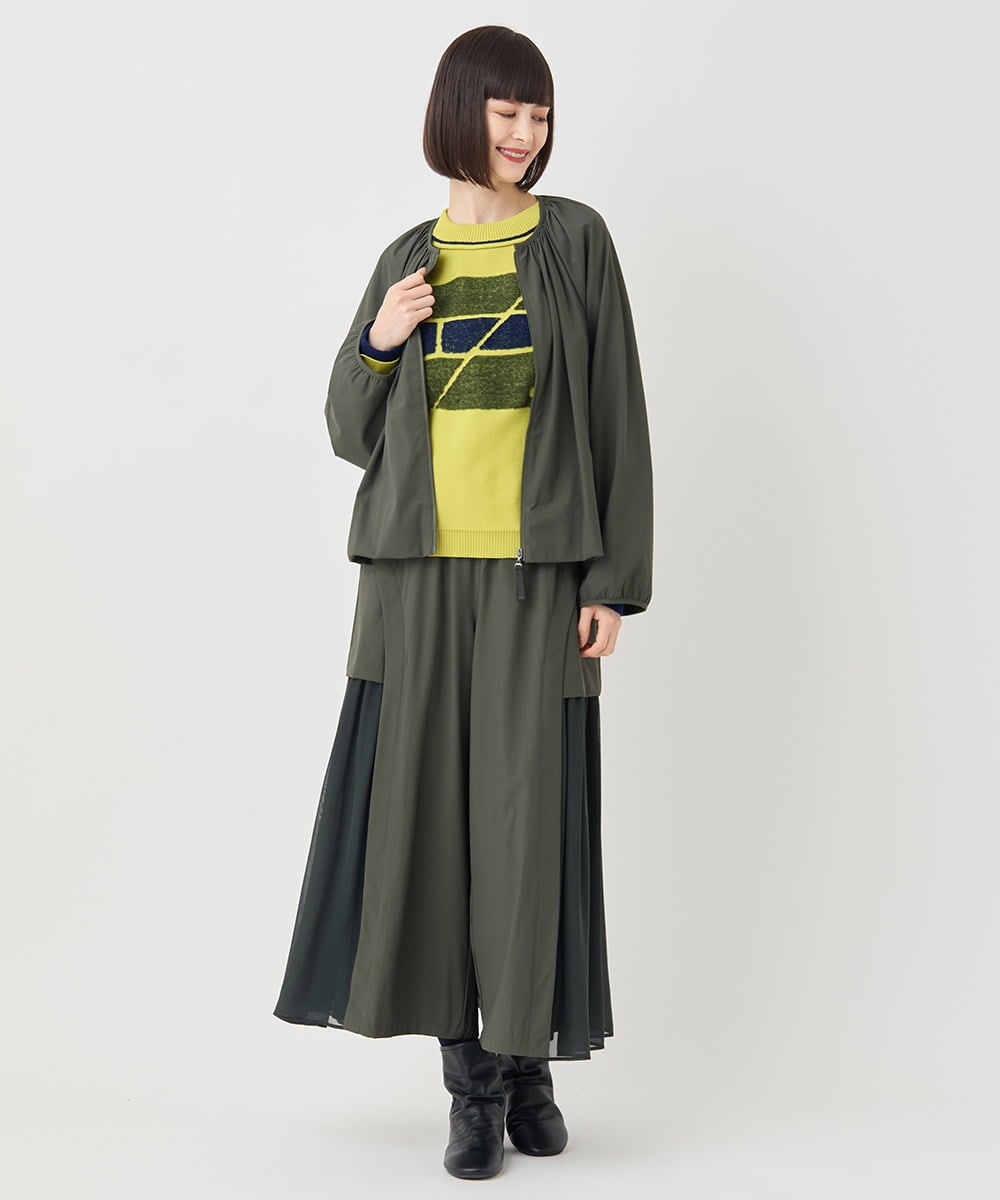 RBQLB27330 HIROKO BIS(ヒロコ ビス) ナイロンフレアパンツ カーキ