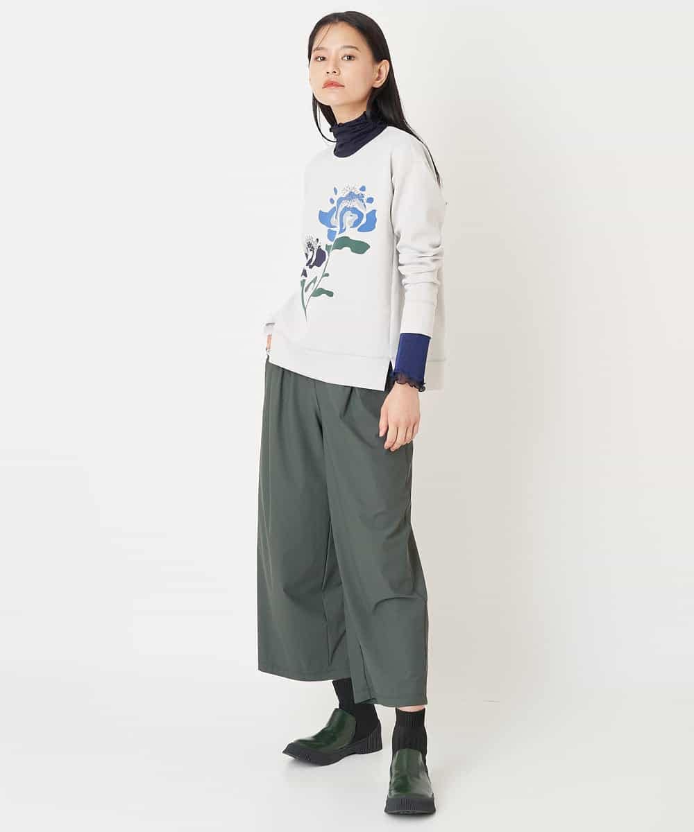 RBQLS10230 HIROKO BIS(ヒロコ ビス) 【洗える】トリコットセミワイドシルエットパンツ ベージュ