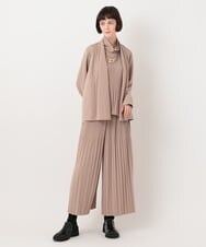 RBQLT51290 HIROKO BIS(ヒロコ ビス) ニュアンスプリーツフレアパンツ ベージュ
