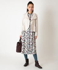 RBTAF01360 HIROKO BIS(ヒロコ ビス) スムースウールコンパクトジャケット アイボリー