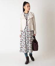 RBTAF01360 HIROKO BIS(ヒロコ ビス) スムースウールコンパクトジャケット アイボリー