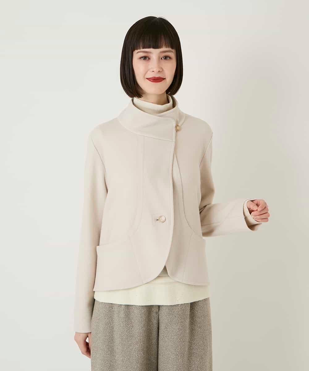 RBTAF01360 HIROKO BIS(ヒロコ ビス) 【先行予約】スムースウールコンパクトジャケット アイボリー