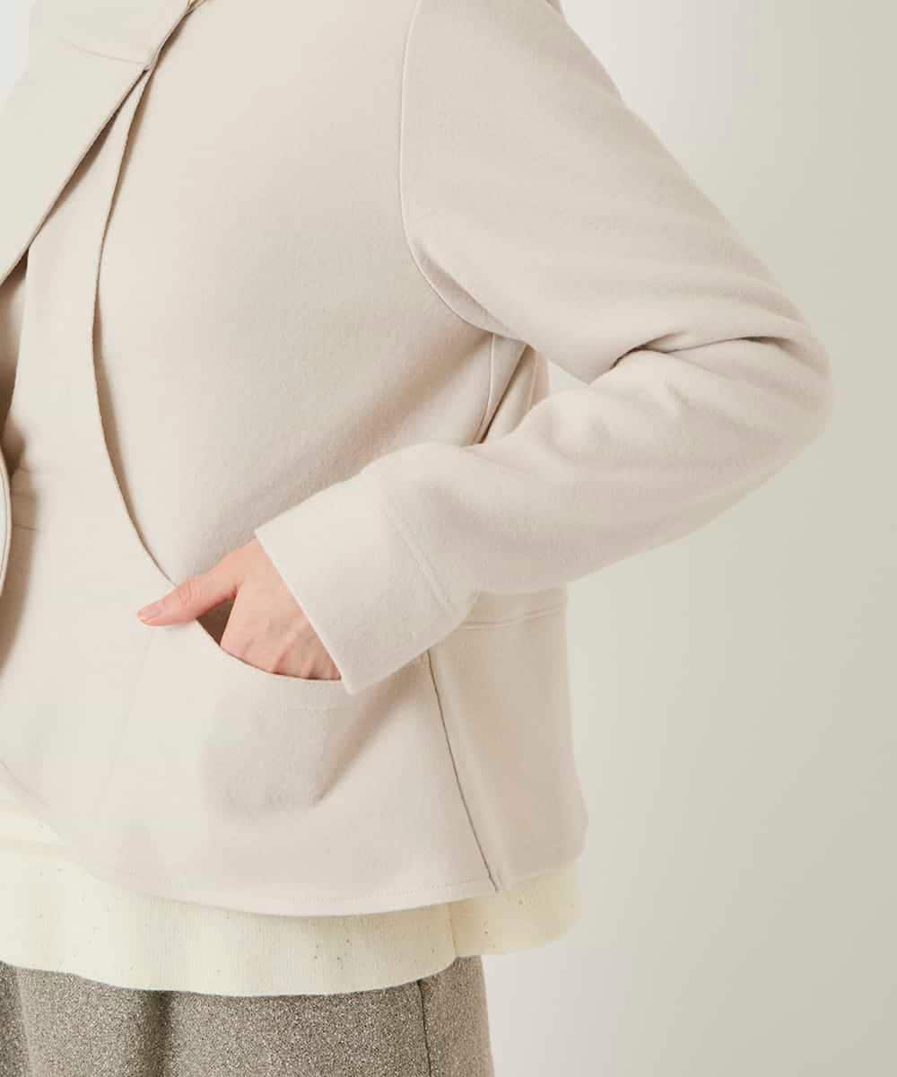 RBTAF01360 HIROKO BIS(ヒロコ ビス) 【先行予約】スムースウールコンパクトジャケット アイボリー