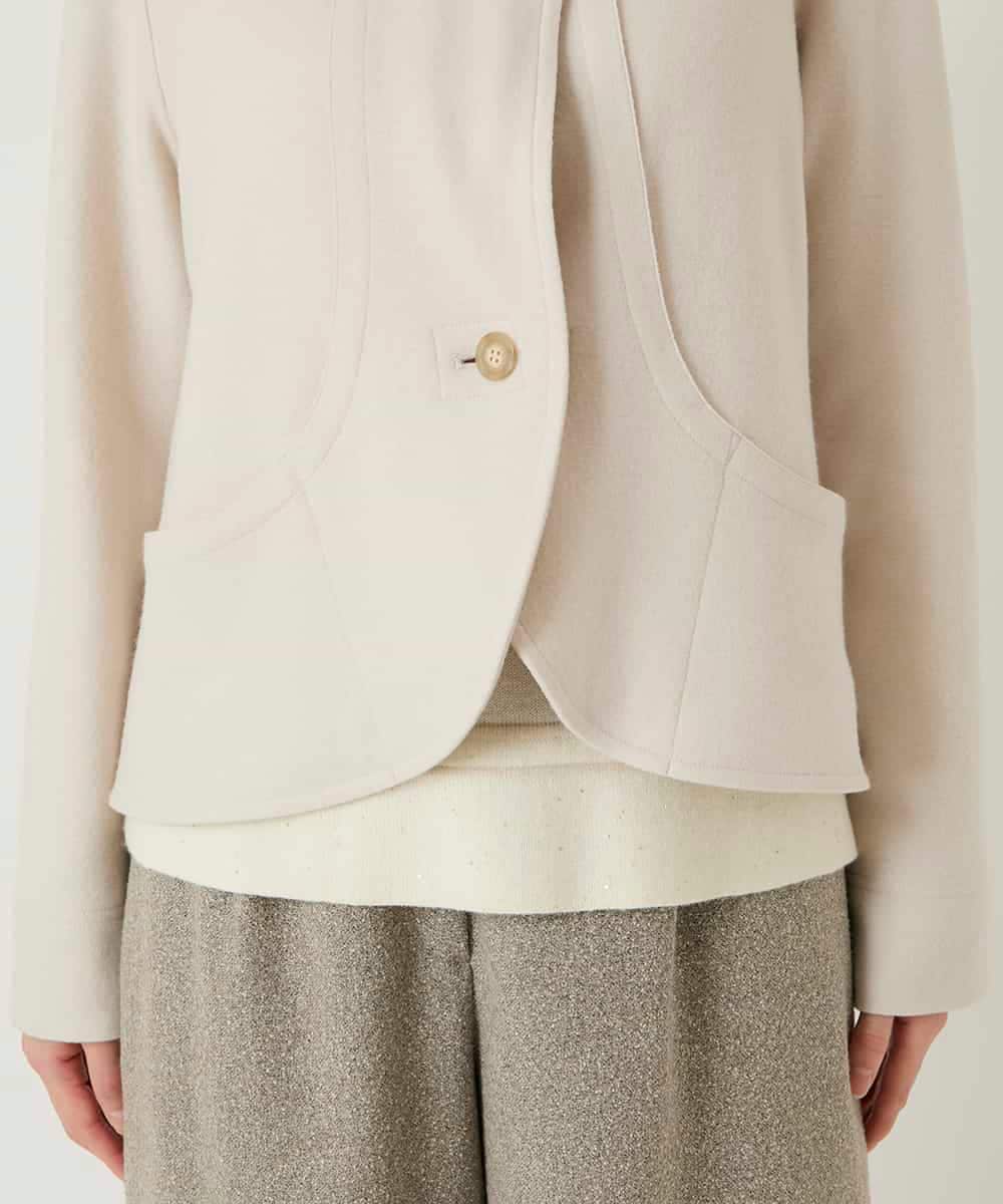 RBTAF01360 HIROKO BIS(ヒロコ ビス) 【先行予約】スムースウールコンパクトジャケット アイボリー