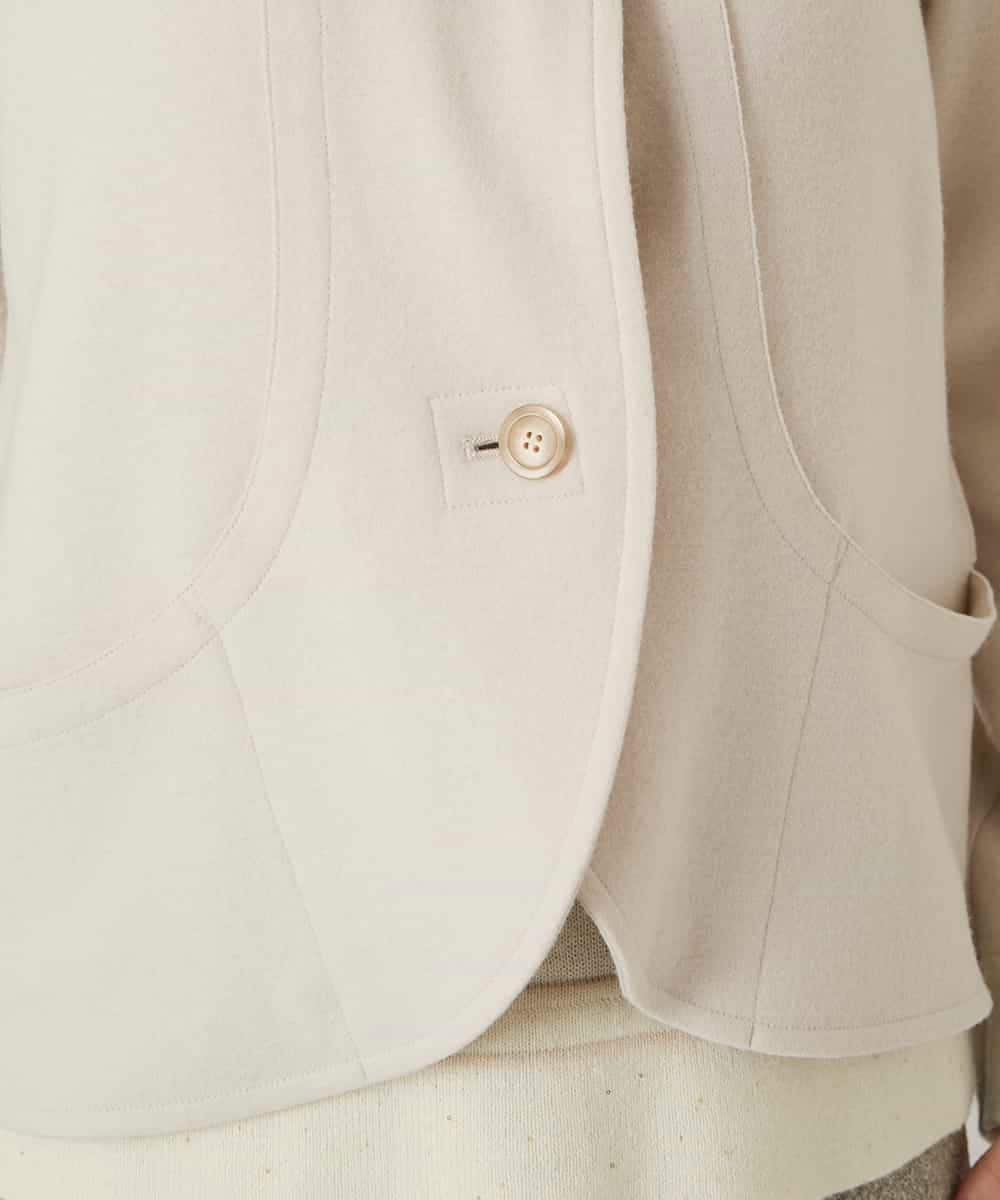 RBTAF01360 HIROKO BIS(ヒロコ ビス) 【先行予約】スムースウールコンパクトジャケット アイボリー