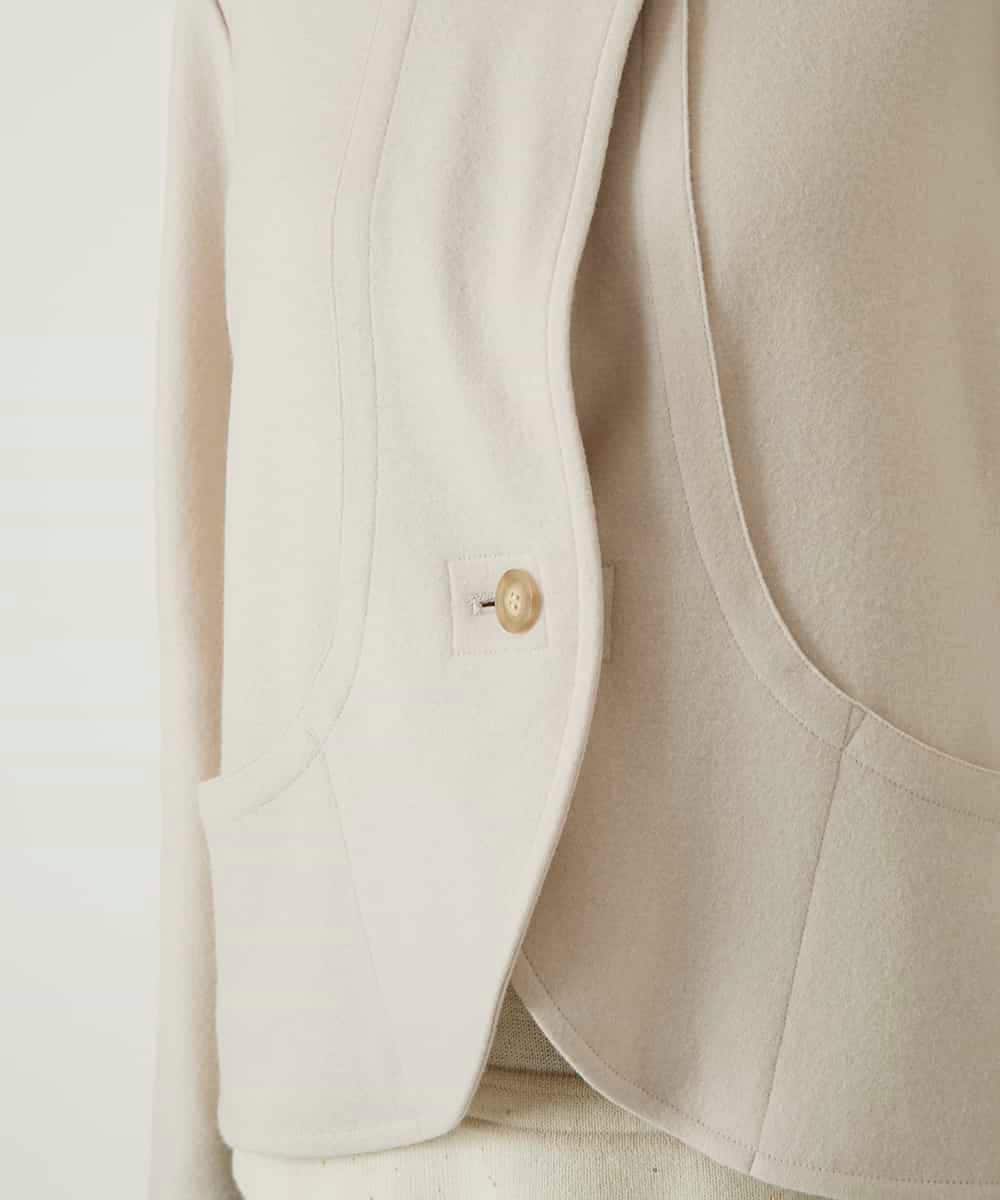 RBTAF01360 HIROKO BIS(ヒロコ ビス) 【先行予約】スムースウールコンパクトジャケット アイボリー