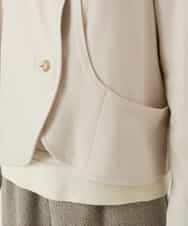 RBTAF01360 HIROKO BIS(ヒロコ ビス) 【先行予約】スムースウールコンパクトジャケット アイボリー