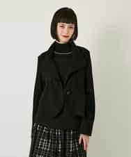 RBTAF01360 HIROKO BIS(ヒロコ ビス) 【先行予約】スムースウールコンパクトジャケット ブラック