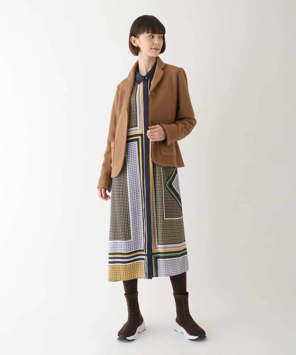 RBTAV01430 HIROKO BIS(ヒロコ ビス) ウールパイルテーラードジャケット ベージュ