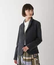 RBTAV01430 HIROKO BIS(ヒロコ ビス) ウールパイルテーラードジャケット グレー