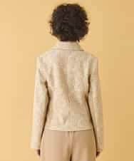 RBTAX10430 HIROKO BIS(ヒロコ ビス) 【洗える】レースボンディングライダース風ジャケット ベージュ