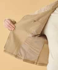 RBTAX10430 HIROKO BIS(ヒロコ ビス) 【洗える】レースボンディングライダース風ジャケット ベージュ