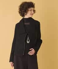 RBTAX10430 HIROKO BIS(ヒロコ ビス) 【洗える】レースボンディングライダース風ジャケット ベージュ