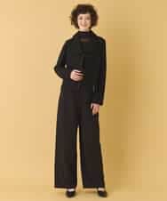 RBTAX10430 HIROKO BIS(ヒロコ ビス) 【洗える】レースボンディングライダース風ジャケット ベージュ