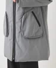 RBUAC01590 HIROKO BIS(ヒロコ ビス) ラインアクセントライトダウンコート グレー